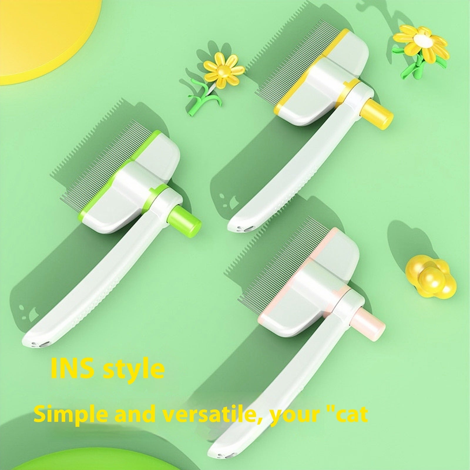 Self-Cleaning Pet Comb for Cats & Dogs – Flea & Hair Removal | Pawvitashop