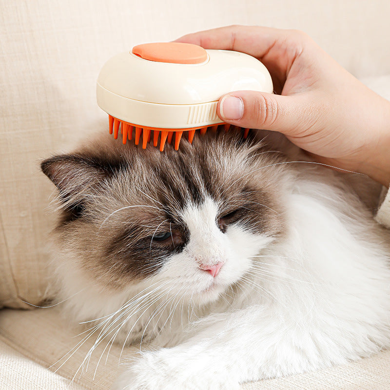 Electric Steam Cat Brush – Self-Cleaning Grooming Comb for Pets | Pawvitashop