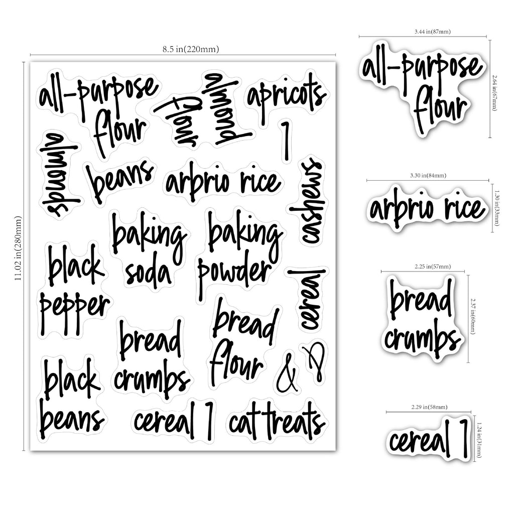 Waterproof Food Storage Labels – Oil-Resistant Kitchen Stickers | Pawvitashop