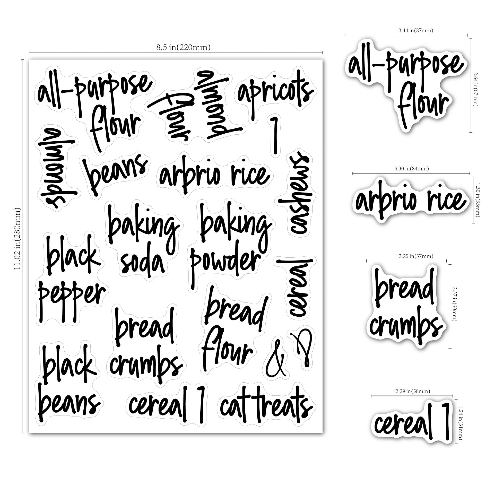 Waterproof Food Storage Labels – Oil-Resistant Kitchen Stickers | Pawvitashop