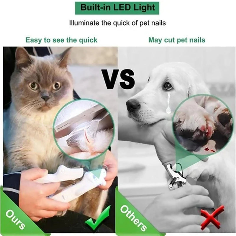 Pet Nail Clippers with LED Light – Professional Trimmer | Pawvitashop