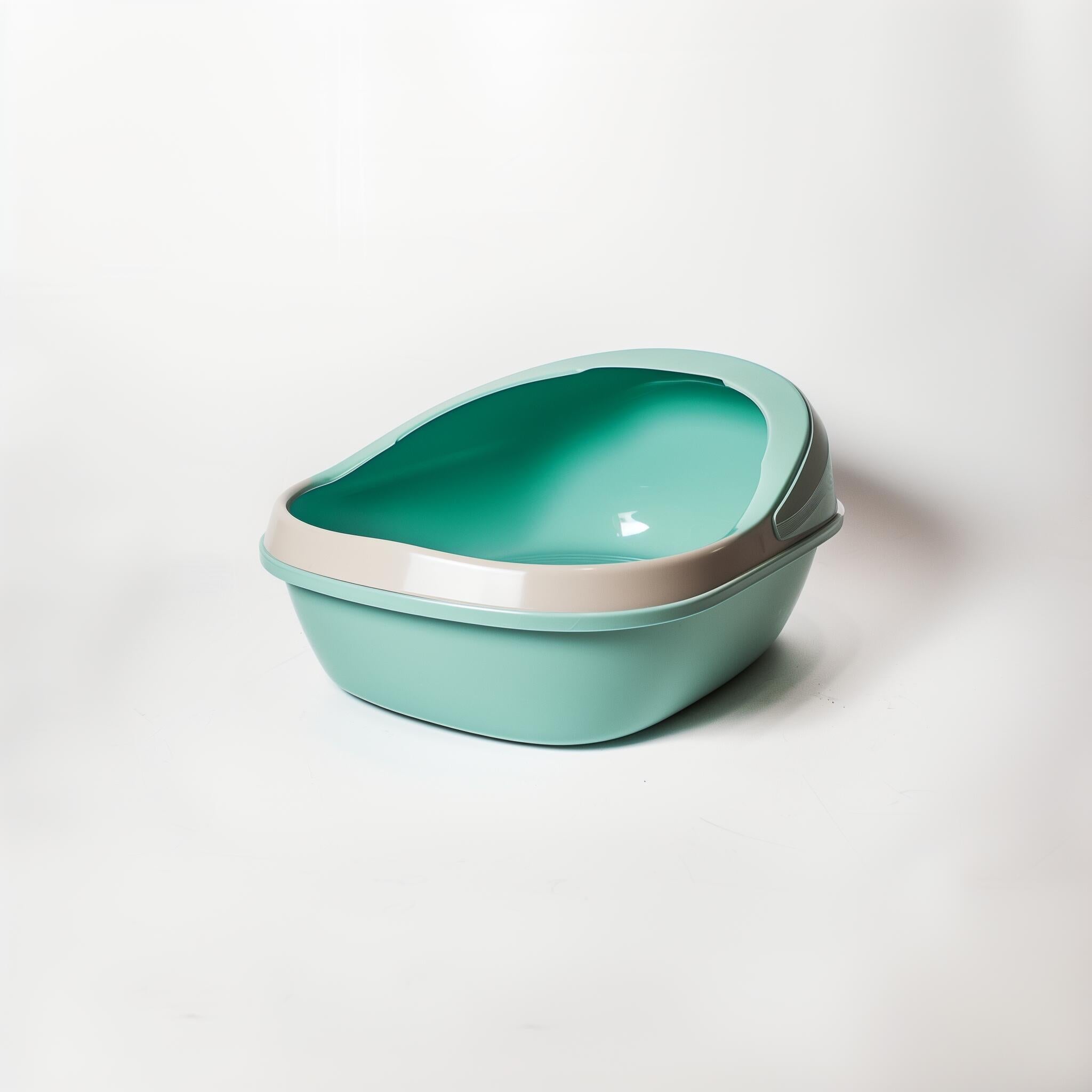 Open Cat Litter Box – Low Entry Teal Litter Tray for Cats | Pawvitashop