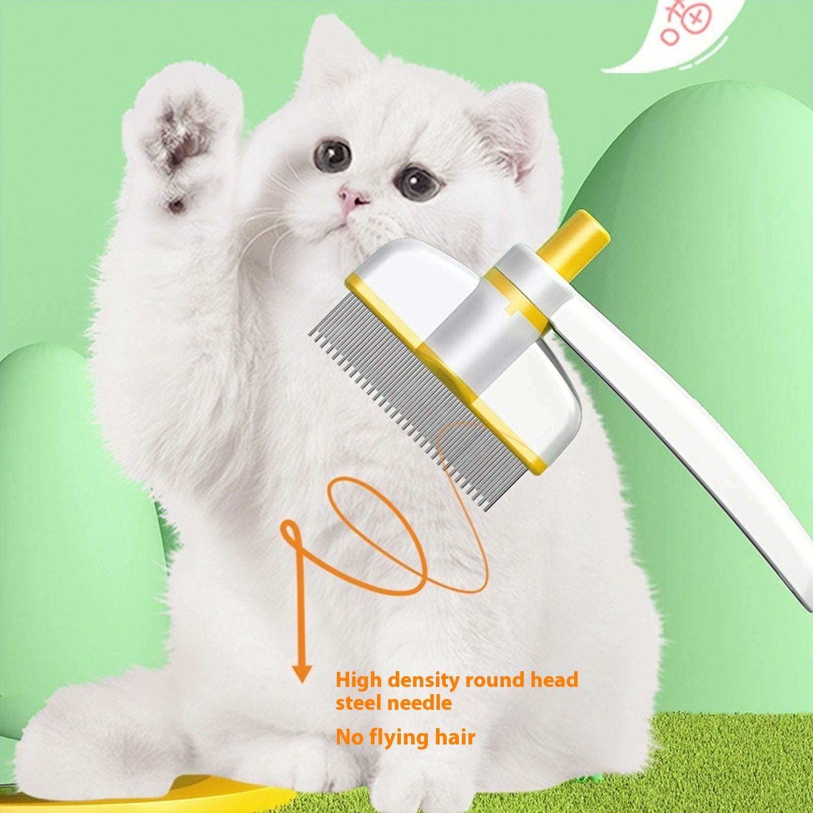 Self-Cleaning Pet Comb for Cats & Dogs – Flea & Hair Removal | Pawvitashop